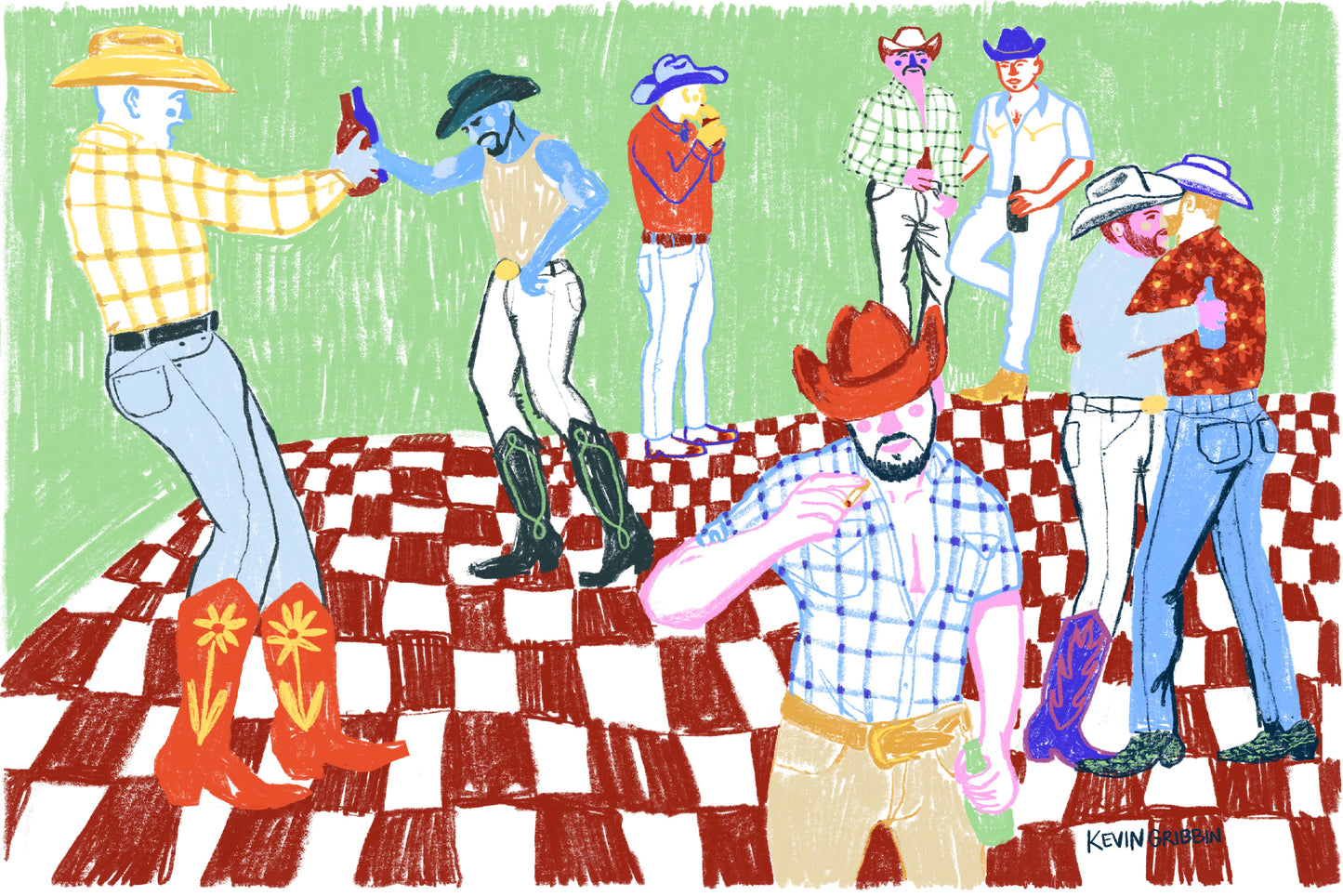 Cowboy Bar Print