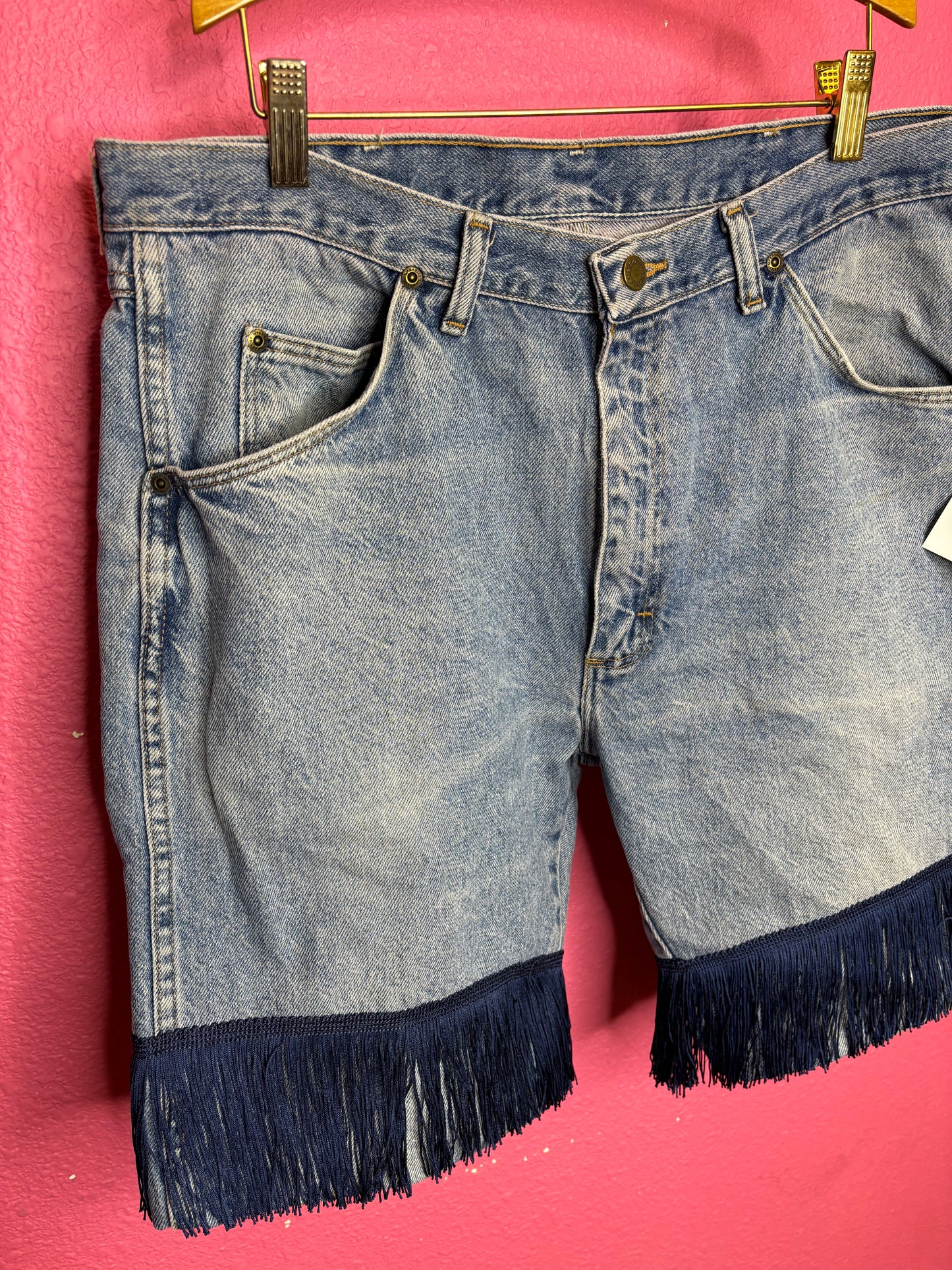 Light Wash Navy Fringe