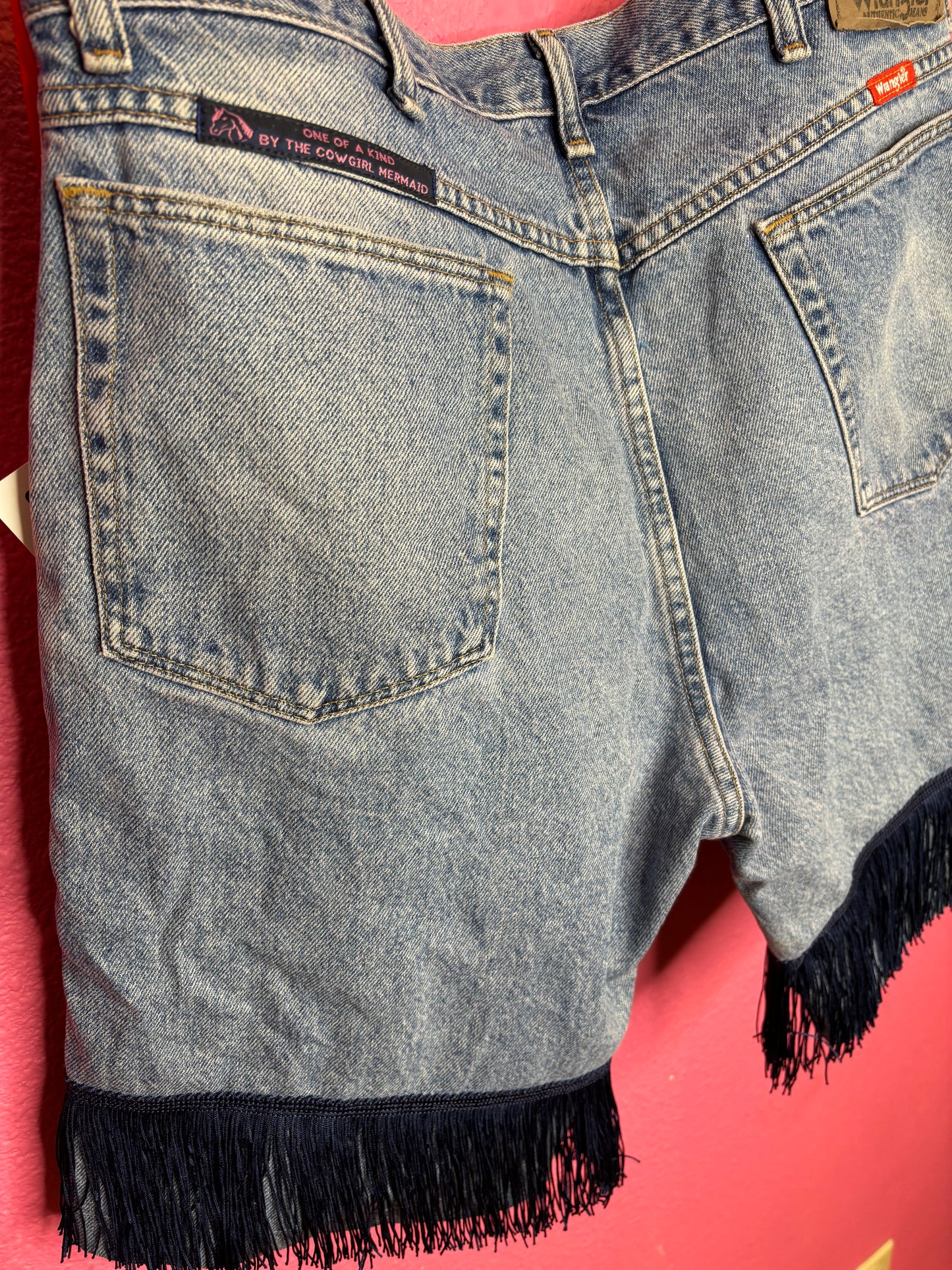 Light Wash Navy Fringe