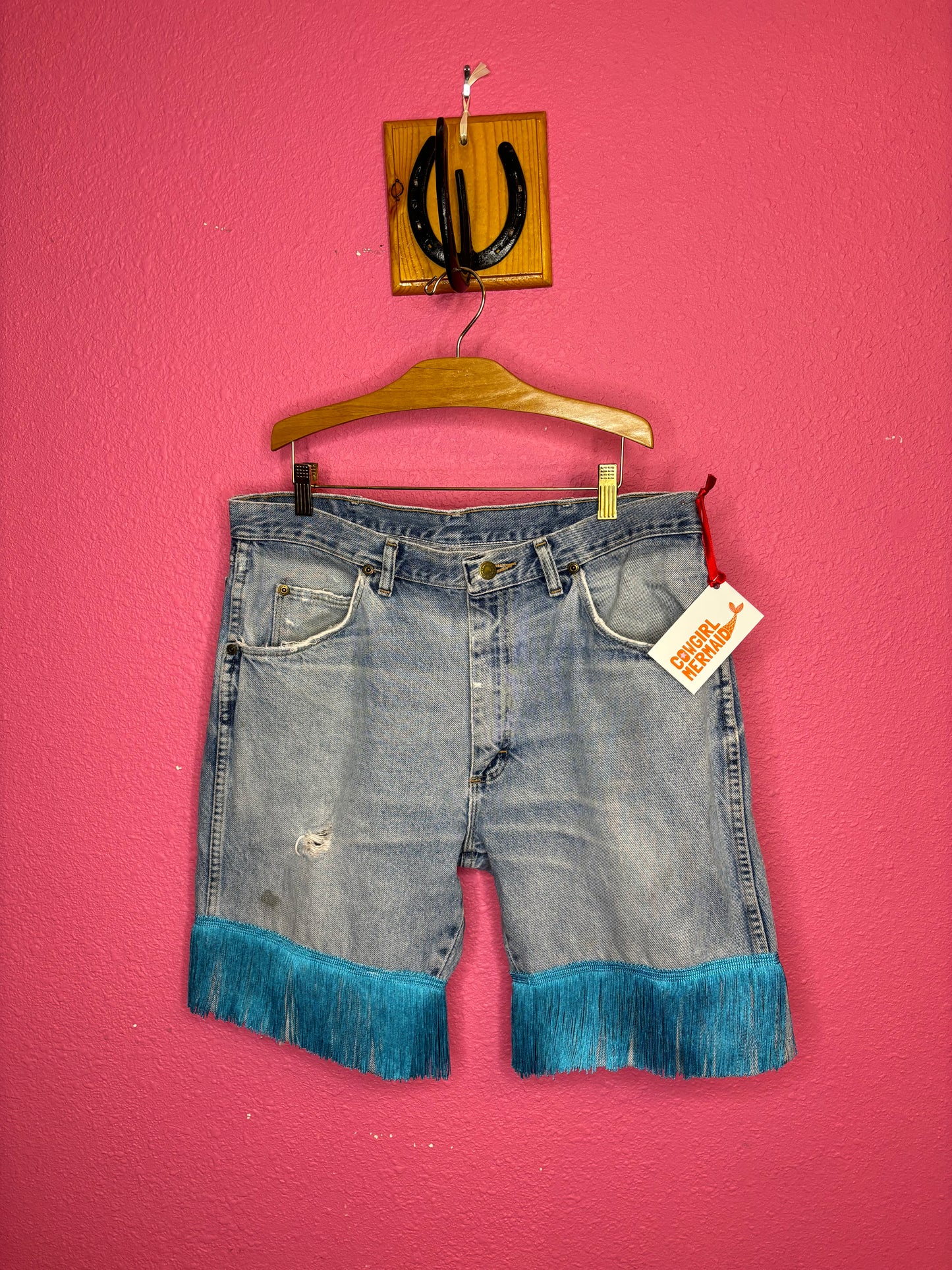 Light Wash Turq Fringe