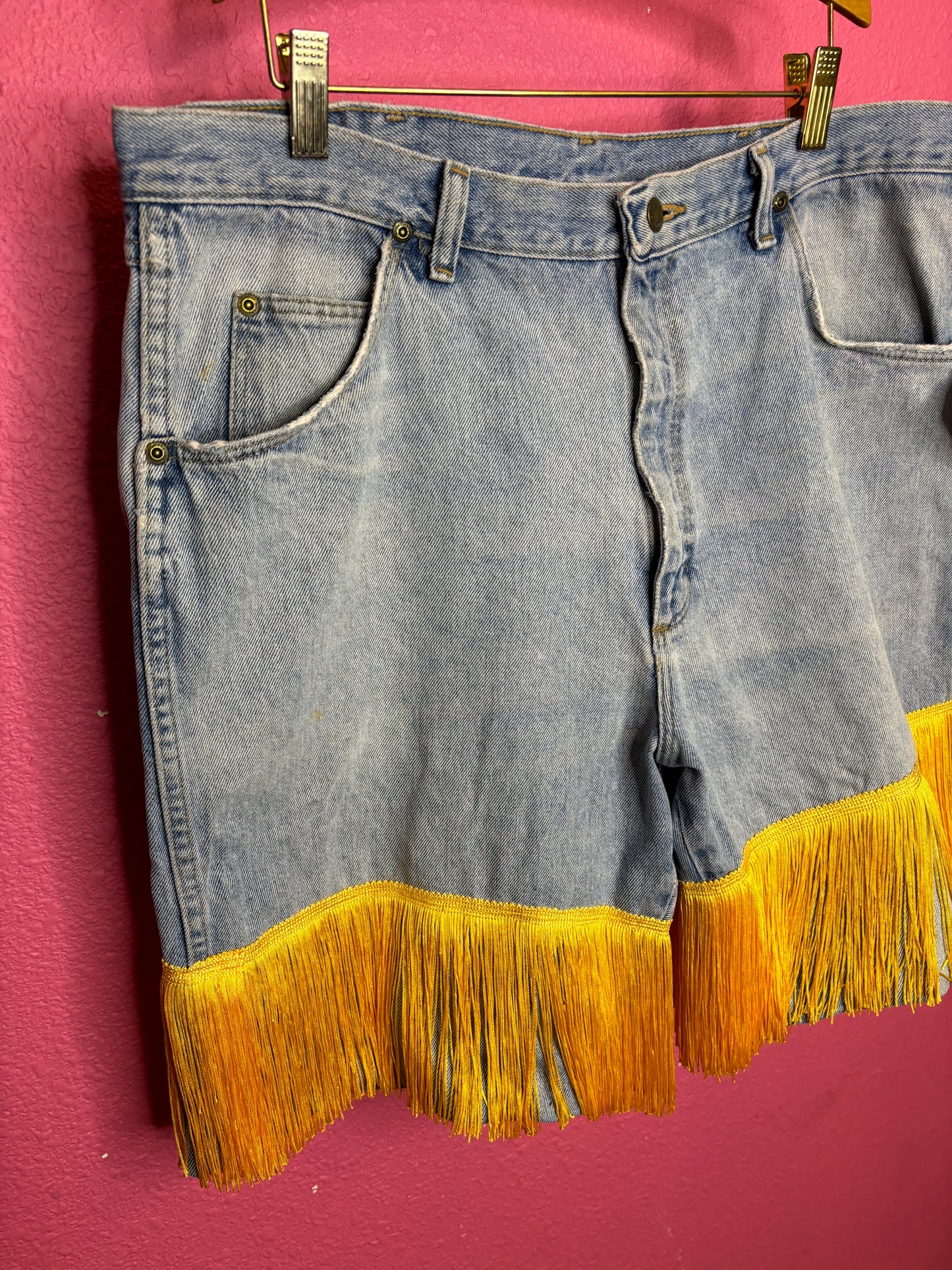 Light Wash Yellow Fringe