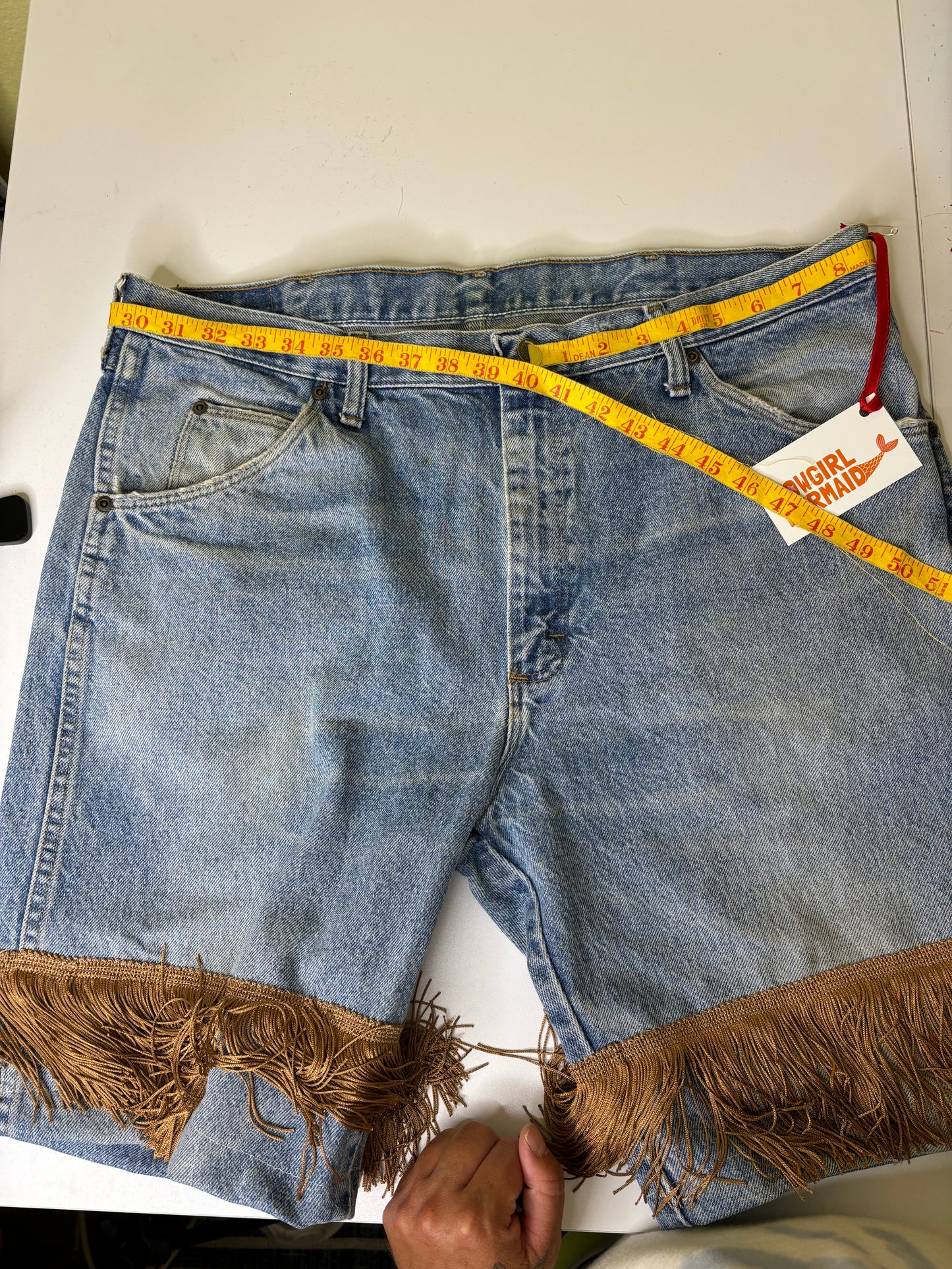 Light Wash Saddle Fringe