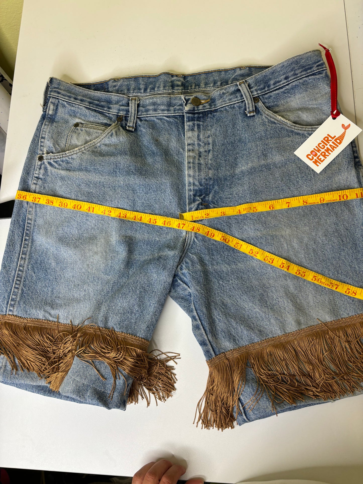 Light Wash Saddle Fringe