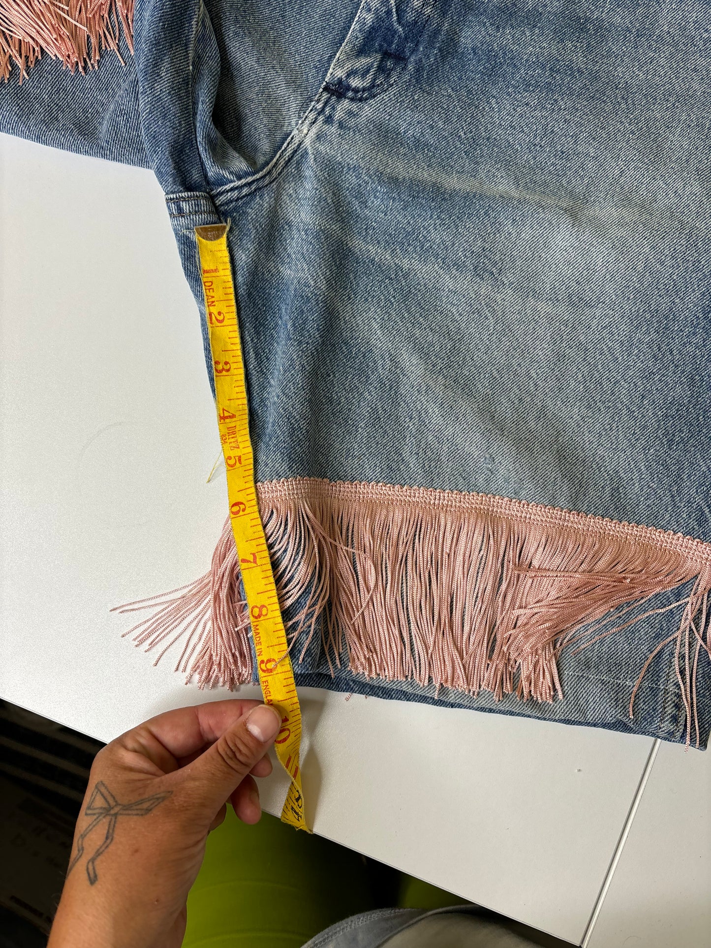 Mid Wash Pink Fringe