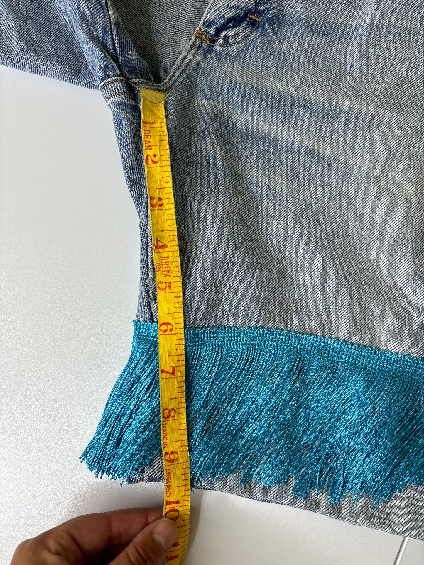 Light Wash Turq Fringe