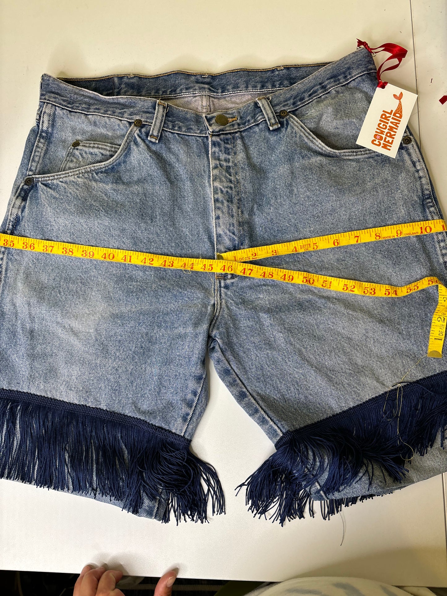Light Wash Navy Fringe