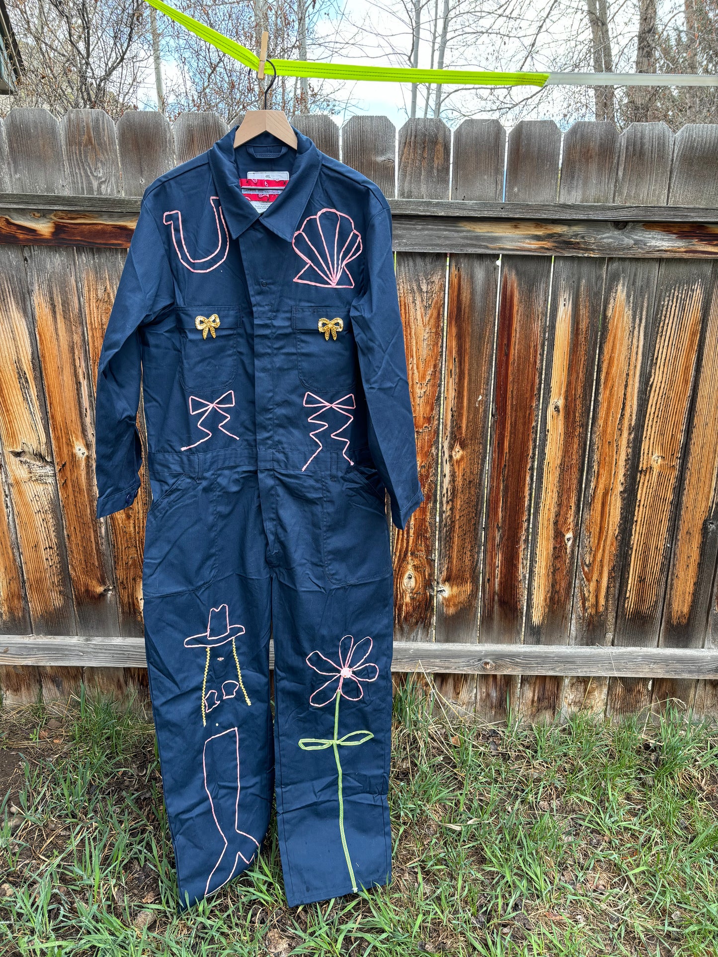 Bow Navy Jumpsuit