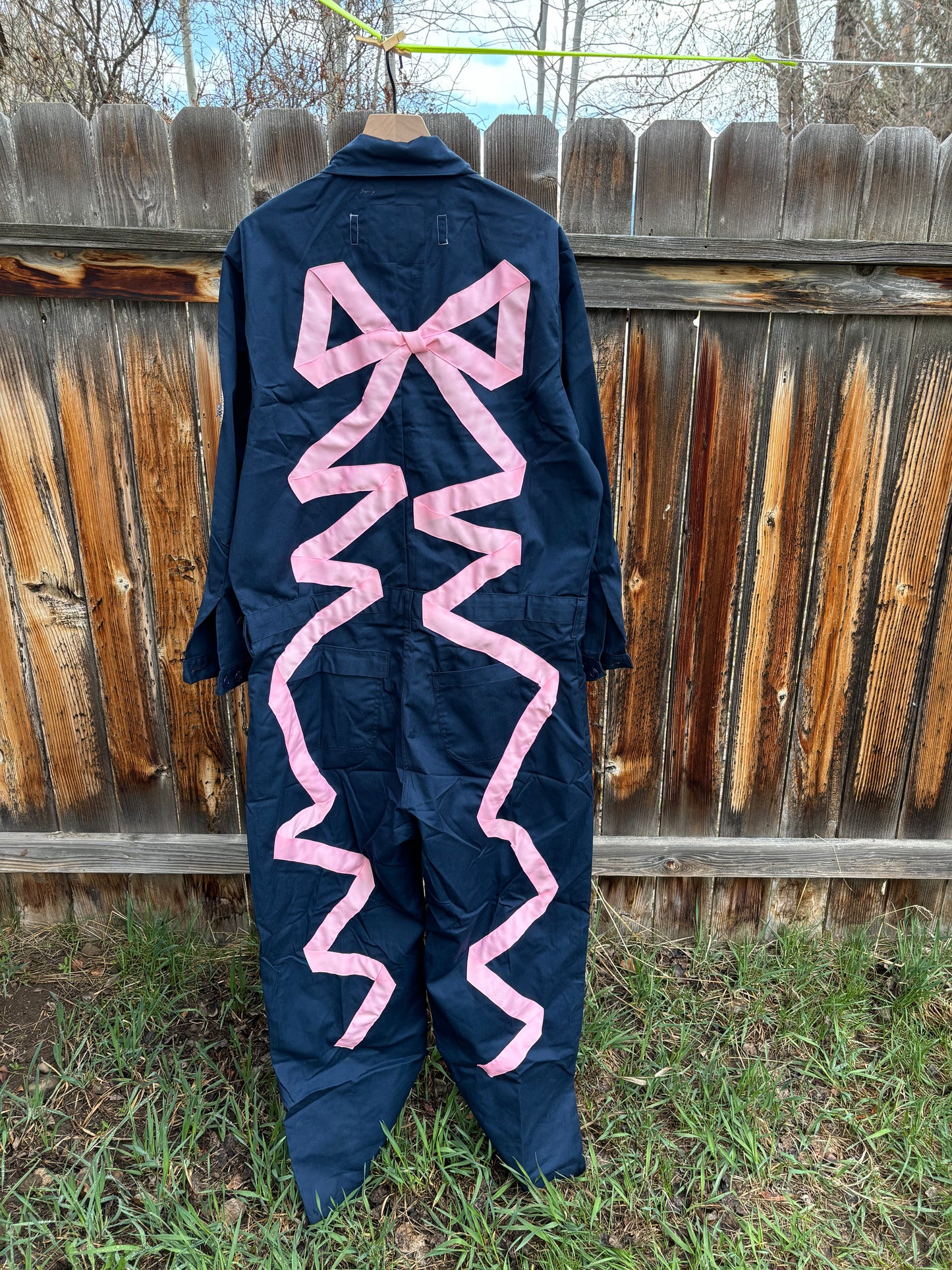 Bow Navy Jumpsuit