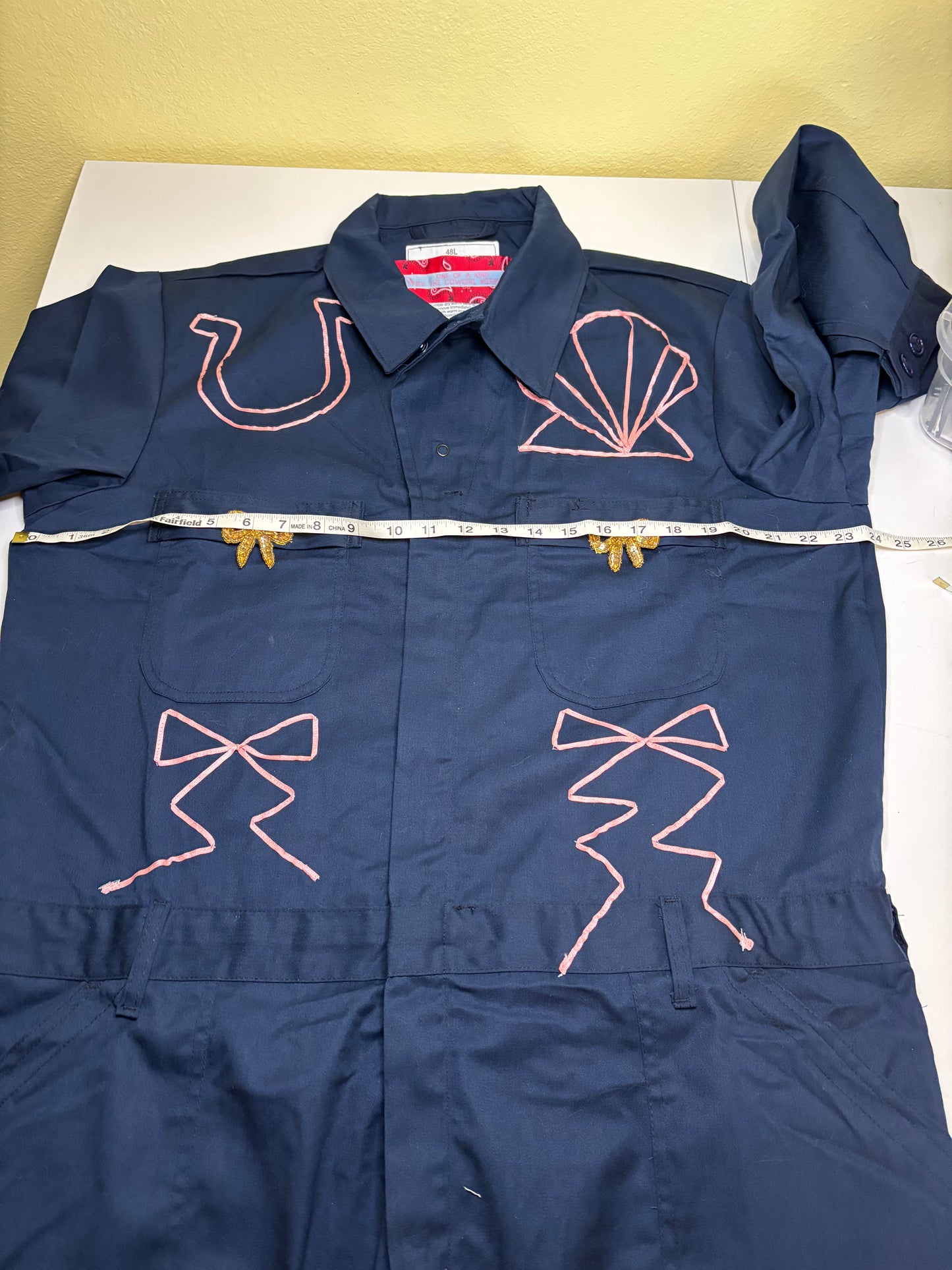 Bow Navy Jumpsuit