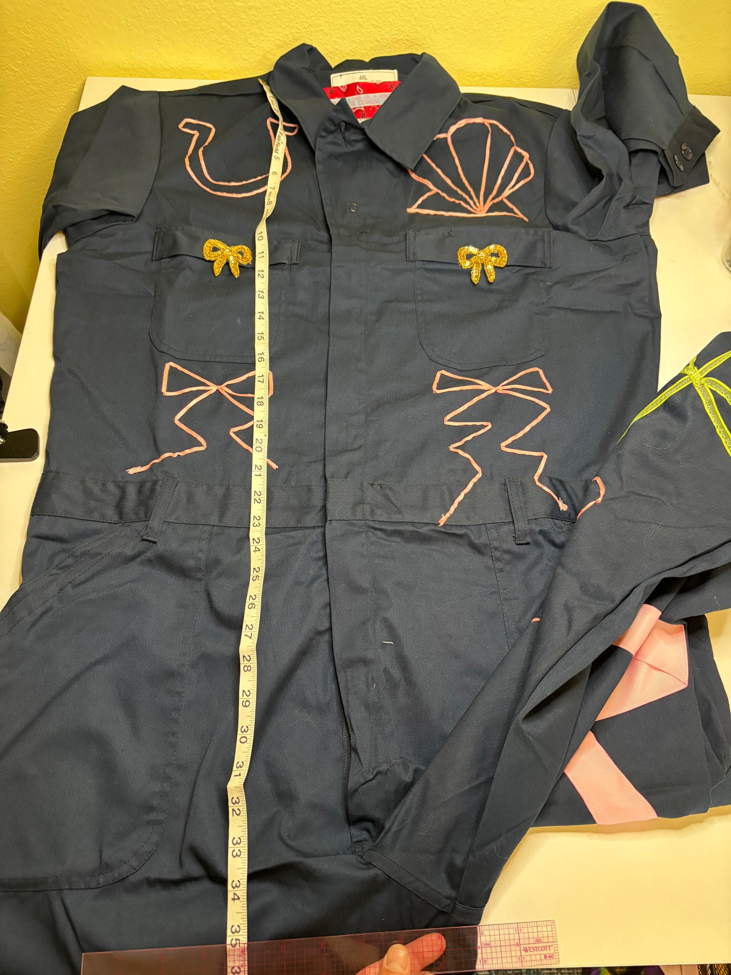 Bow Navy Jumpsuit