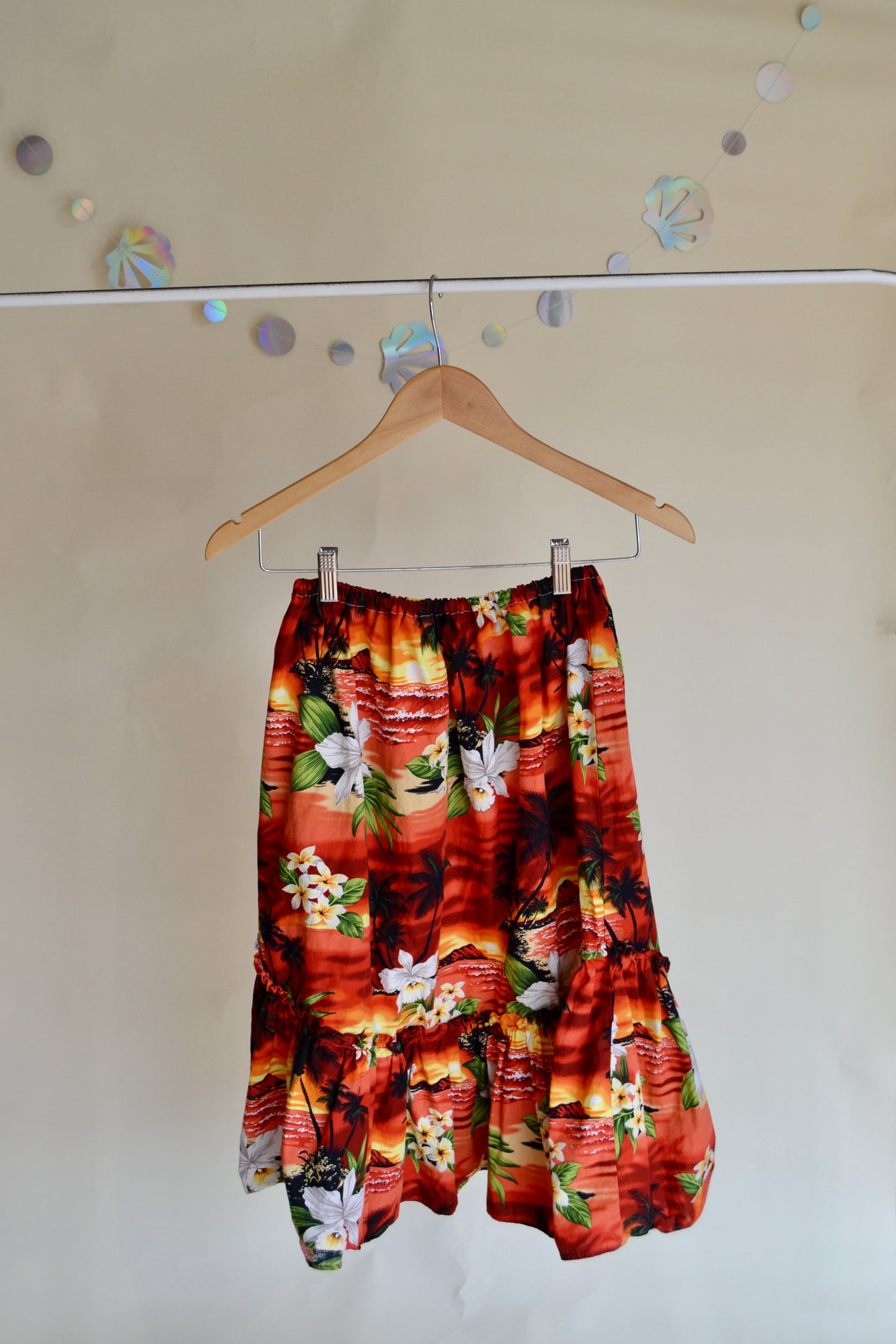 Vaca Print Flutter Skirt