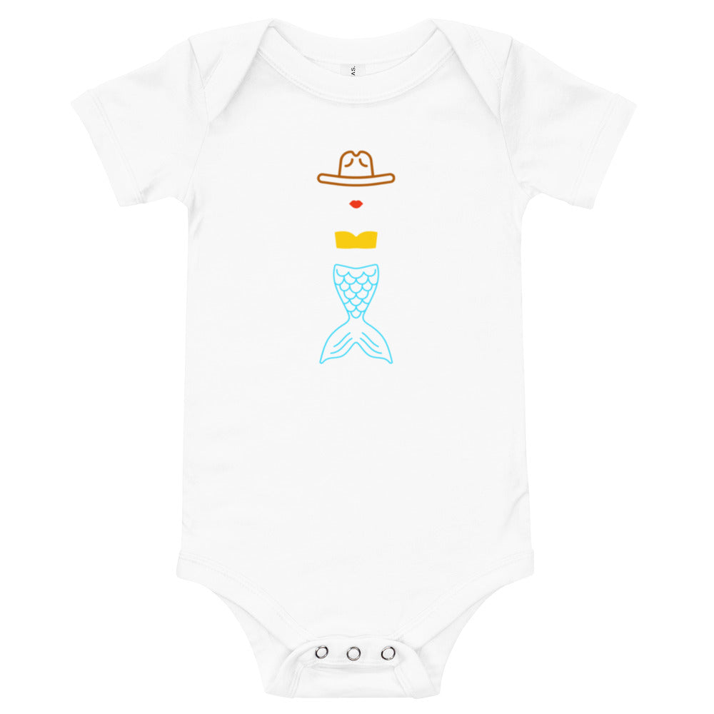 Cowgirl Mermaid Baby short sleeve one piece