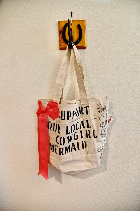 Support Your Local Cowgirl Mermaid Tote
