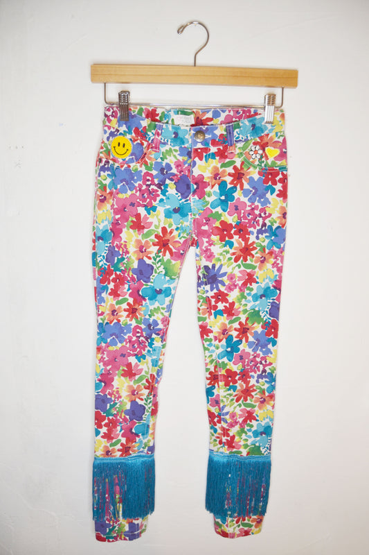 Flower Fringe Pants