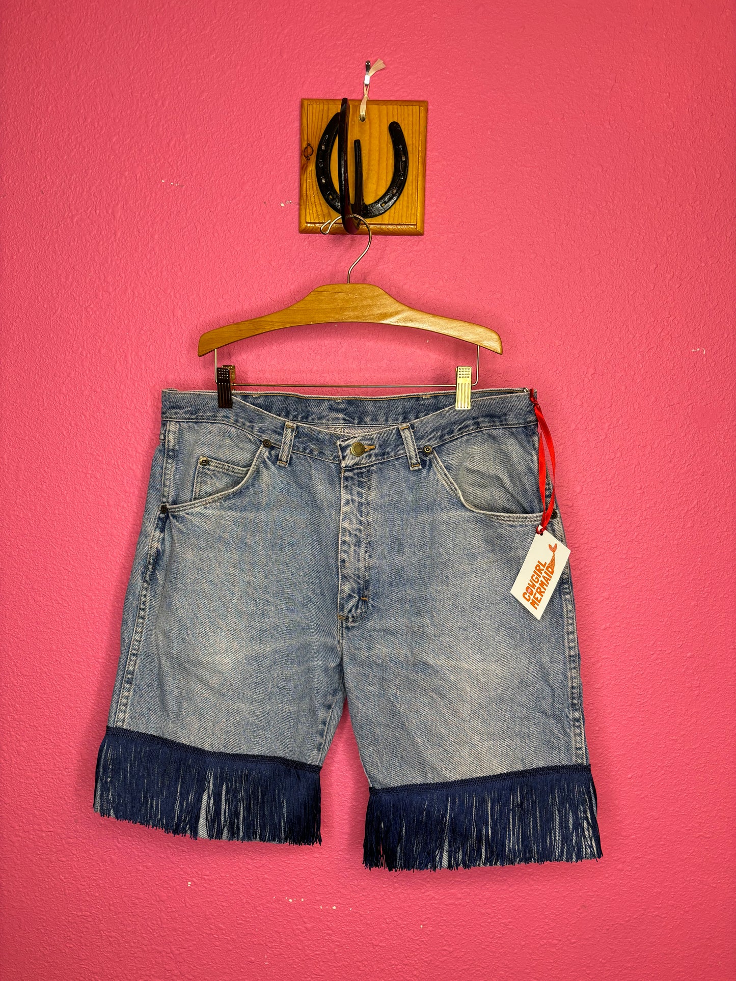 Light Wash Navy Fringe