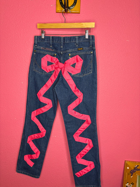 Bow Jeans Hot Pink