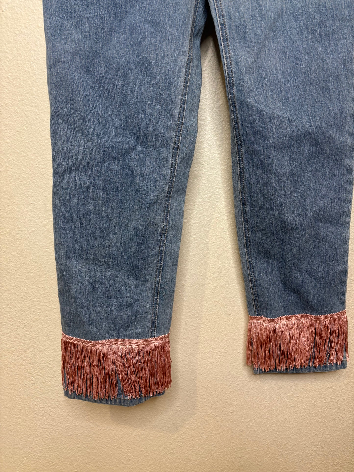 Fringe Jeans Pink