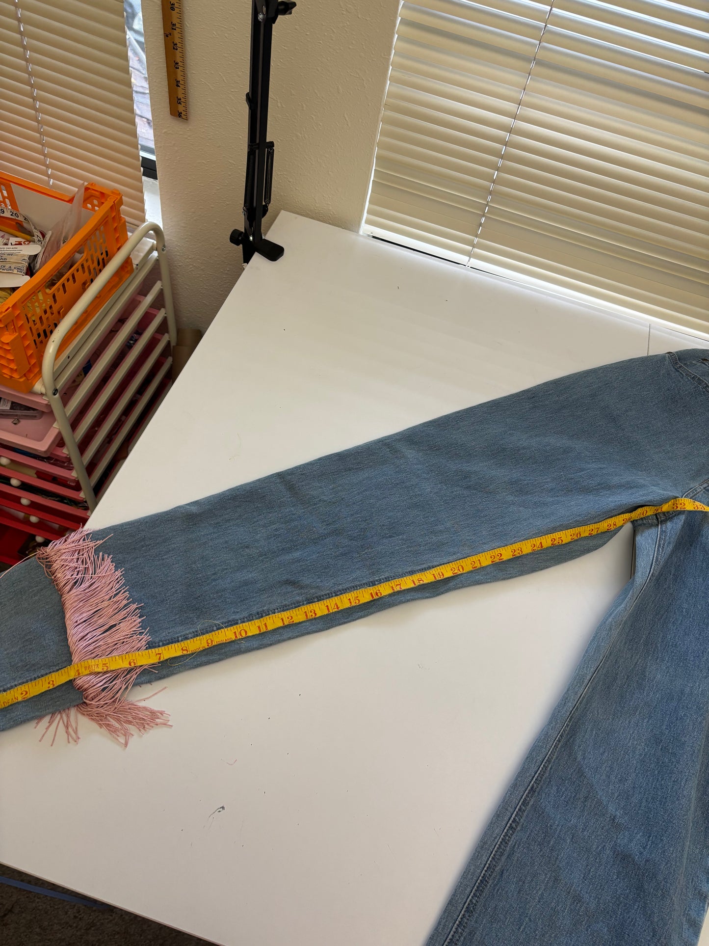 Fringe Jeans Pink