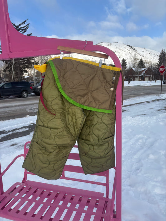 Apres Bow Pant Button Stripe