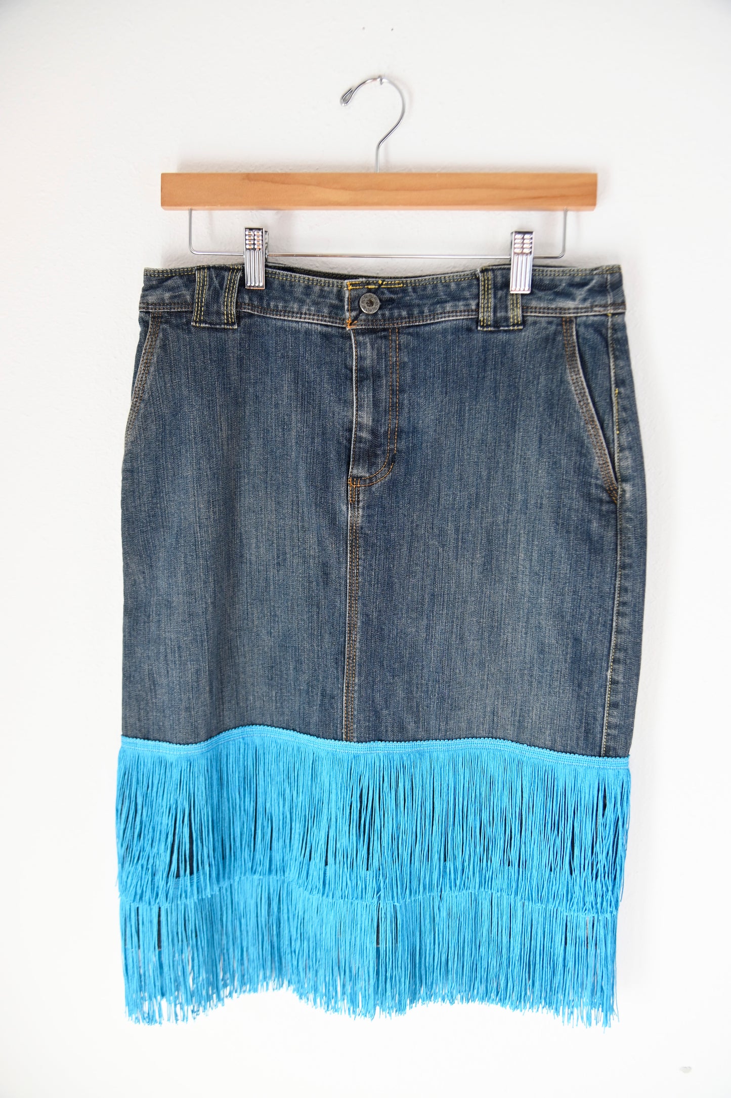 Midi Fringe Skirt