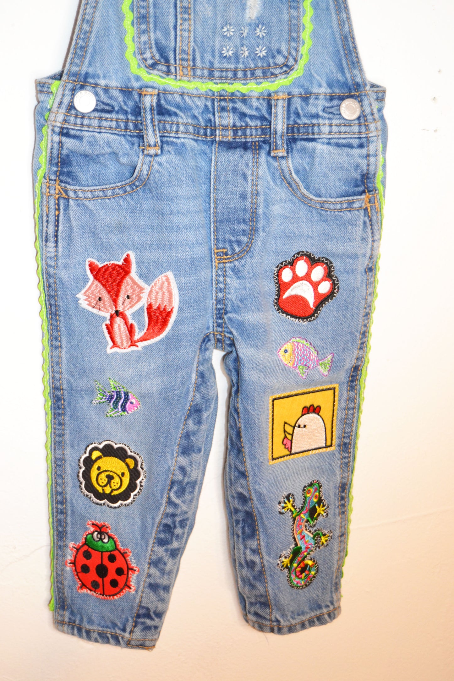 Animal Patched Overalls