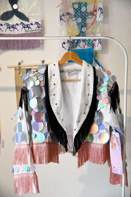 Sequin Fringe Jacket