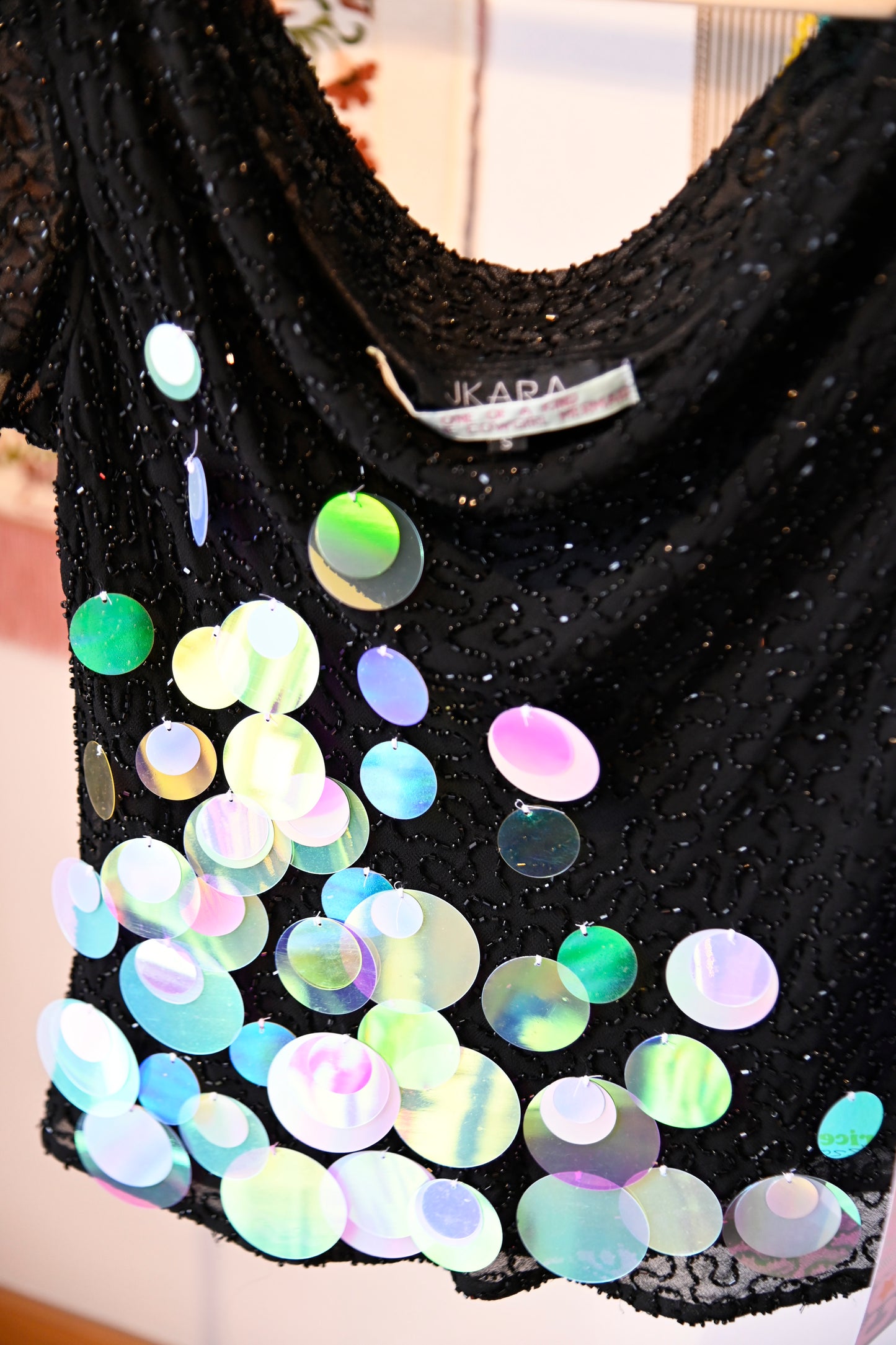 Sequin Beaded Silk Shirt