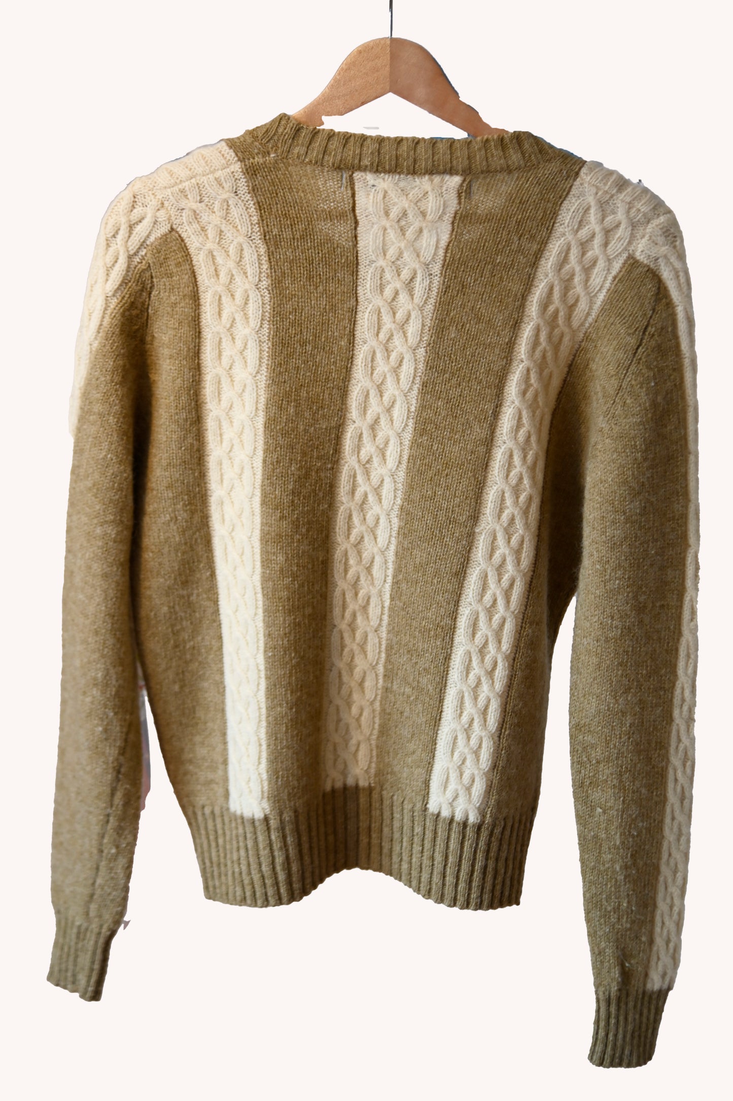 Sequin Wool Cable Sweater