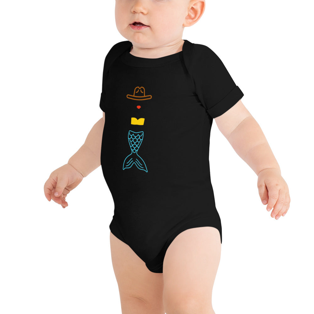 Cowgirl Mermaid Baby short sleeve one piece