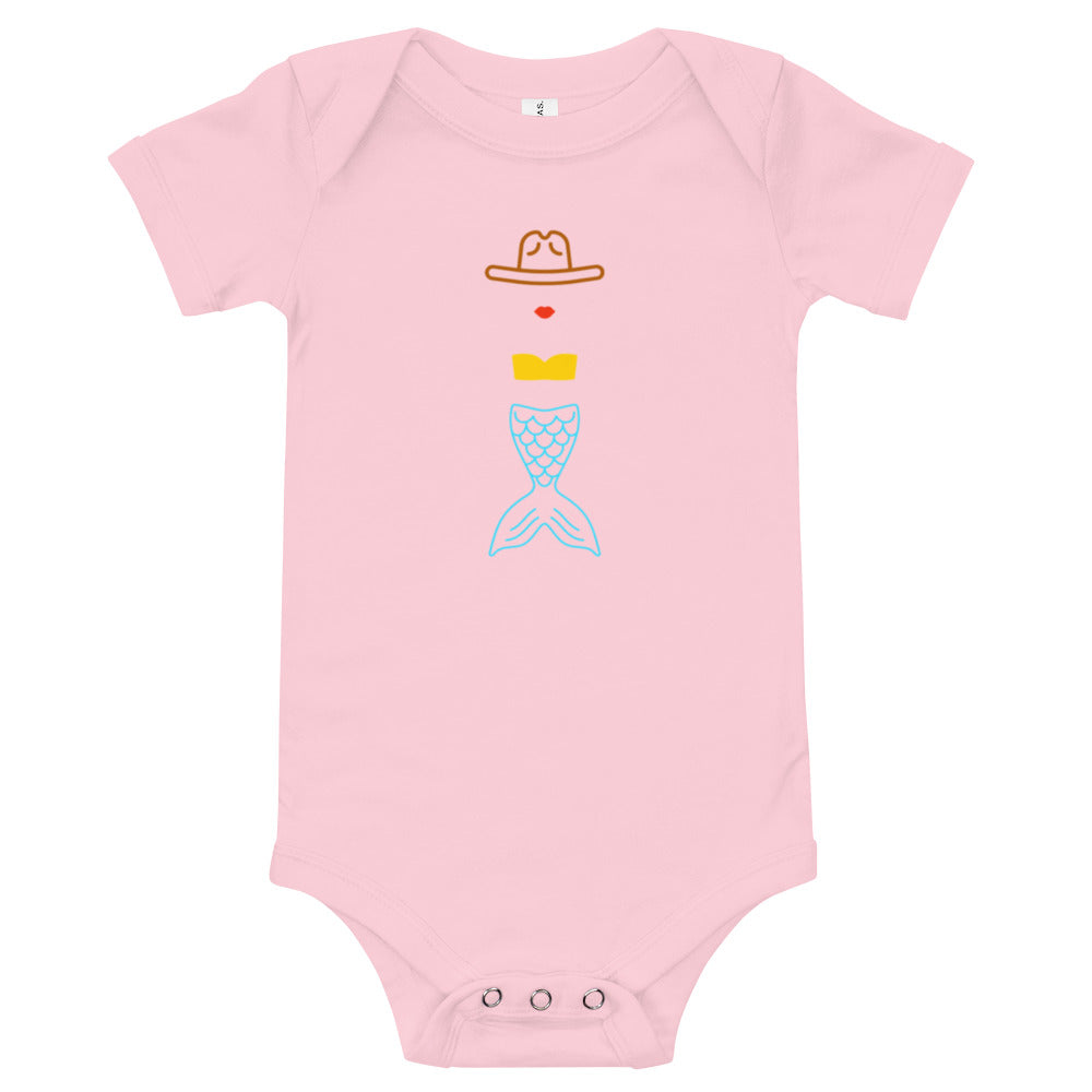 Cowgirl Mermaid Baby short sleeve one piece