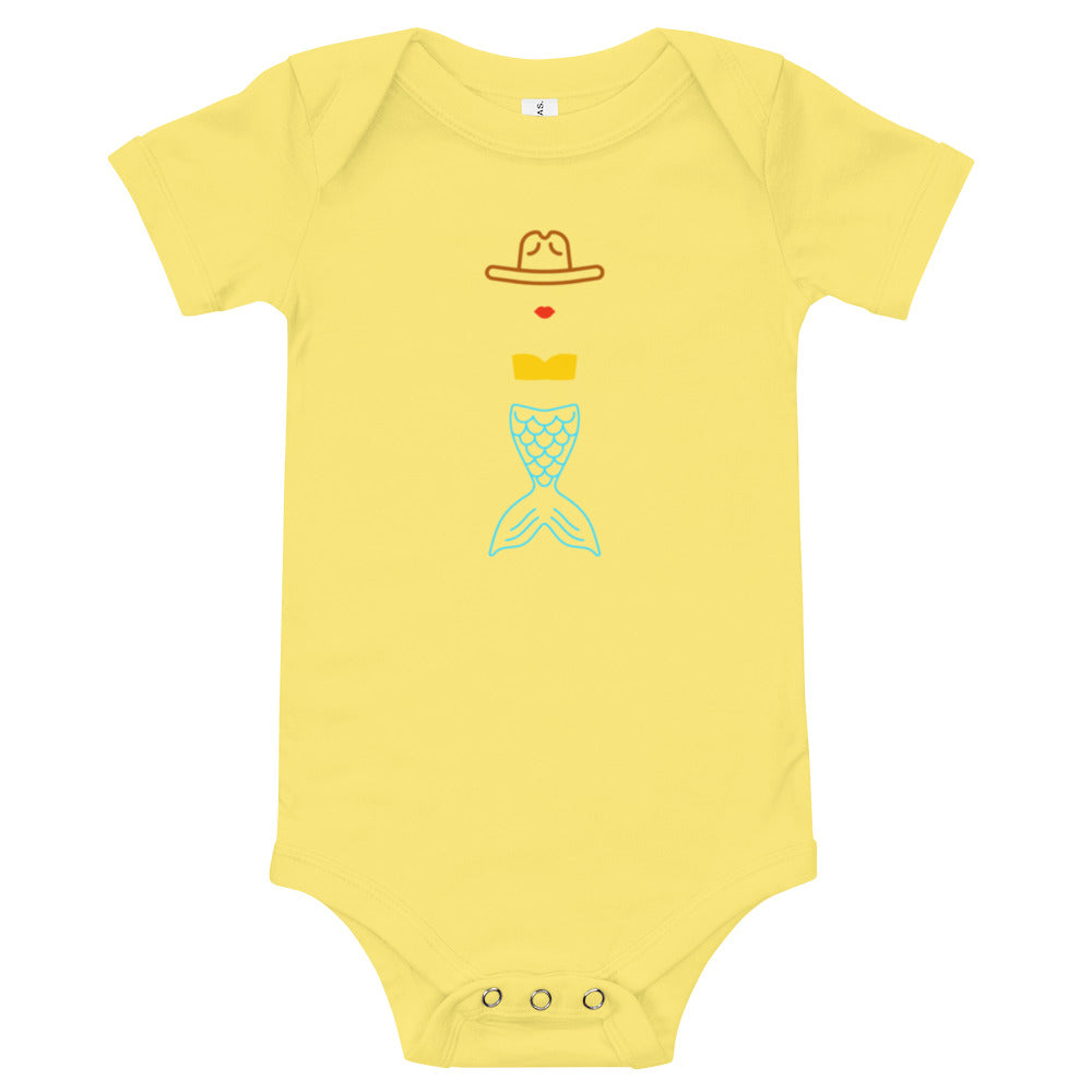 Cowgirl Mermaid Baby short sleeve one piece