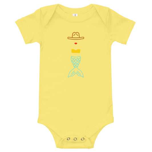 Cowgirl Mermaid Baby short sleeve one piece