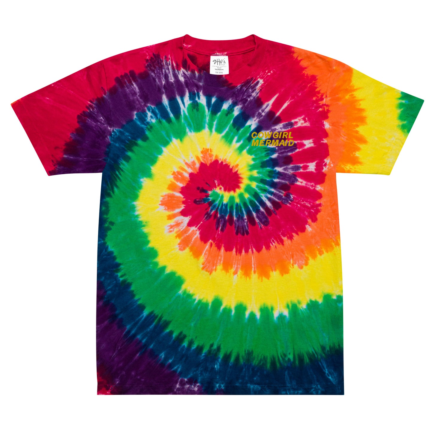 Embroidered CM Oversized tie-dye t-shirt