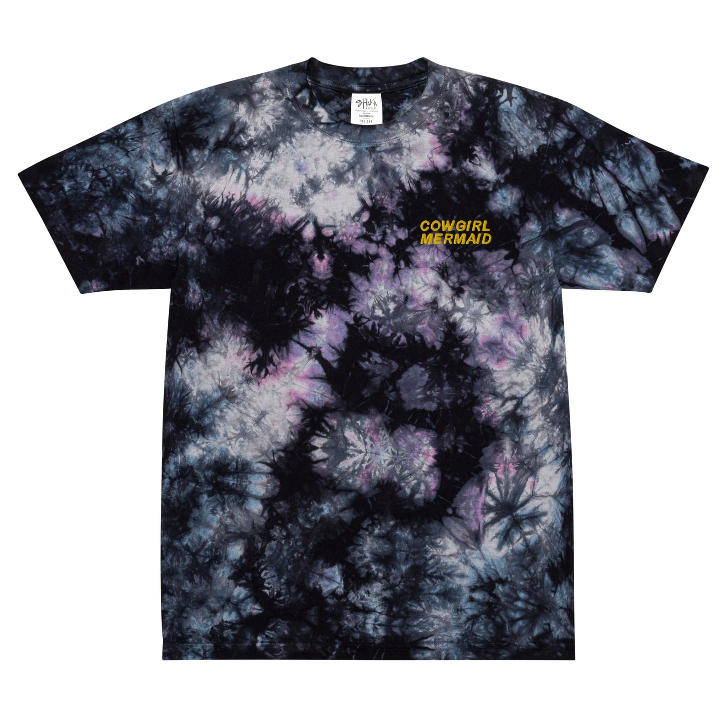 Embroidered CM Oversized tie-dye t-shirt