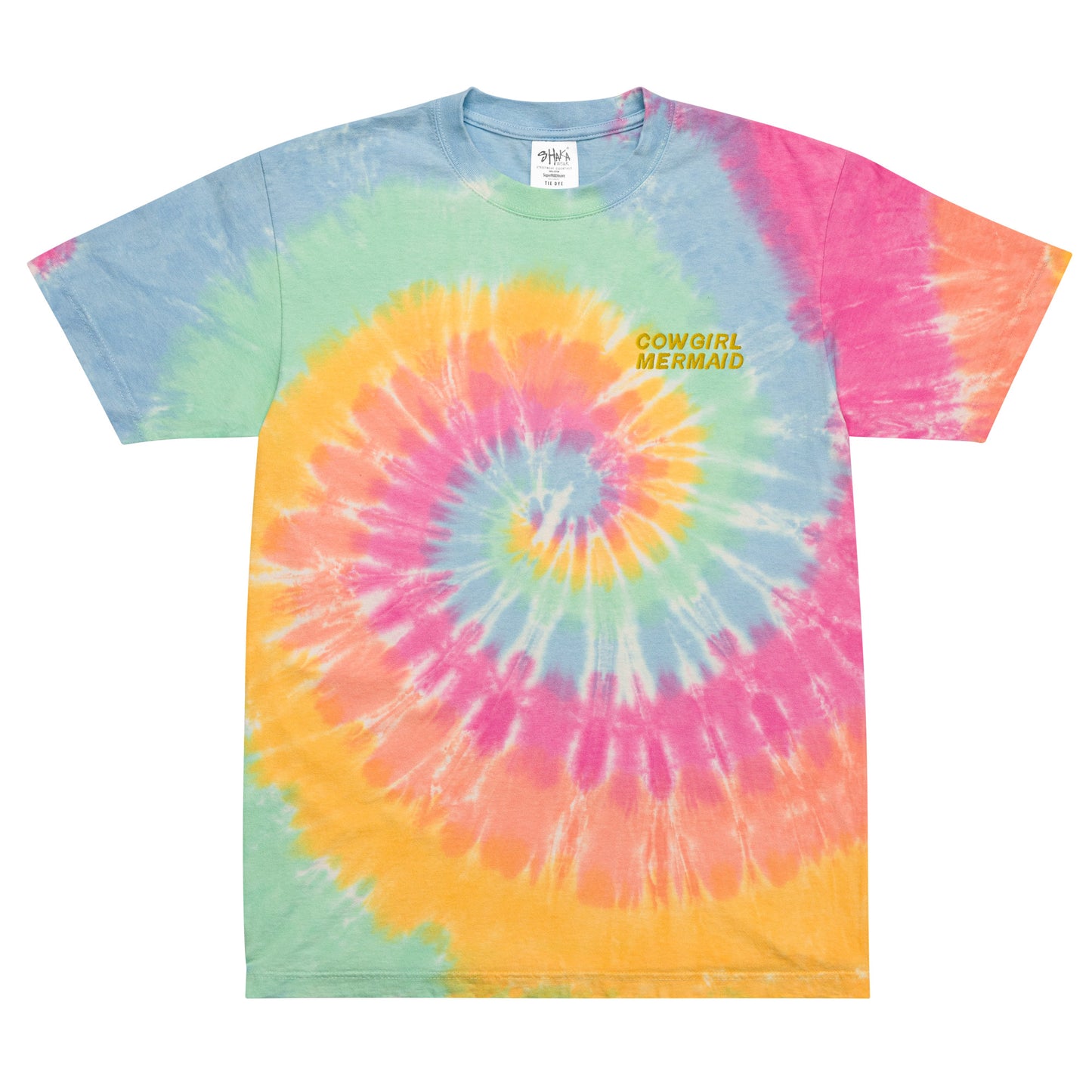 Embroidered CM Oversized tie-dye t-shirt