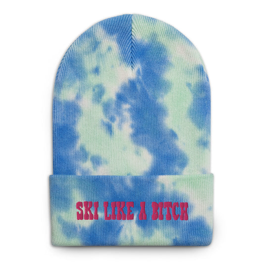 Ski Like a B*tch Tie-dye beanie